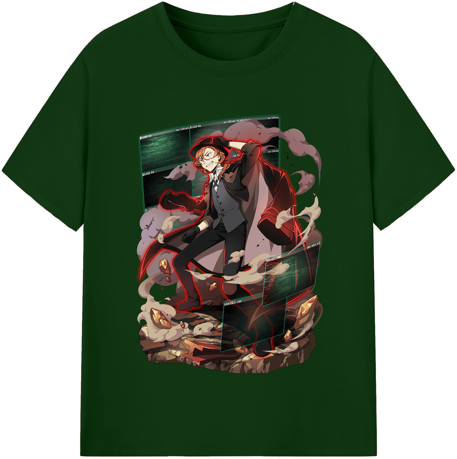 （画像用） 文豪ストレイドッグス Bungo Stray Dogs 綿100％半袖Tシャツ（フロントプリント）